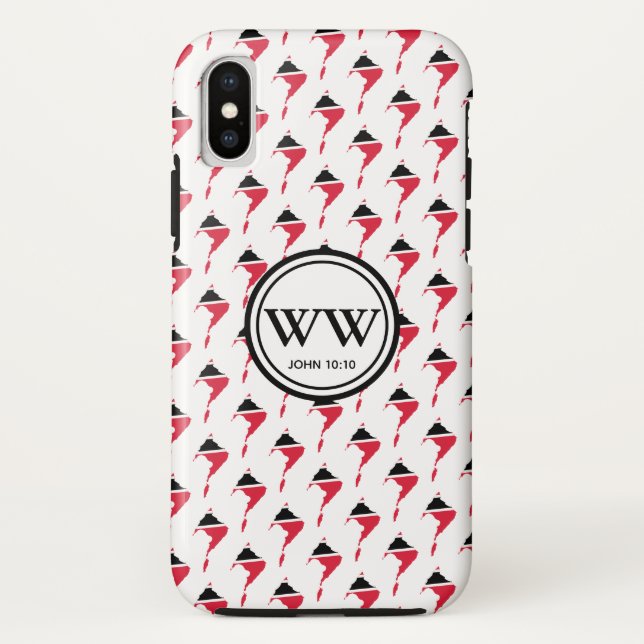 TRINIDAD & TOBAGO Flag Monogram Abundant Life Case-Mate iPhone Case (Back)