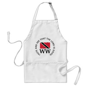 TRINIDAD TOBAGO Flag MONOGRAM Customised Scripture Standard Apron