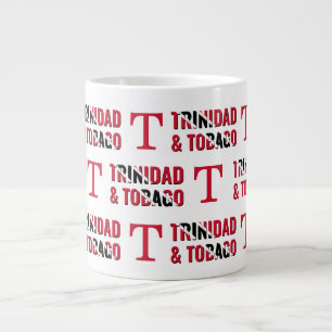 TRINIDAD TOBAGO FLAG Monogram Large Coffee Mug
