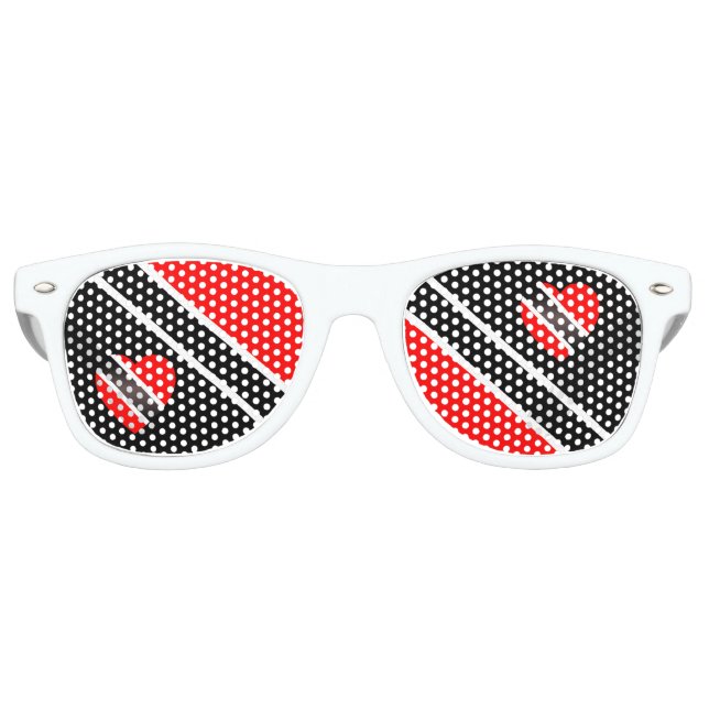 Trinidad & Tobago Flag Retro Sunglasses (Front)