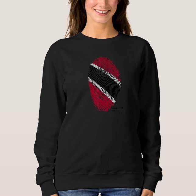 Trinidad & Tobago Flag Thumbprint Sweatshirt (Front)