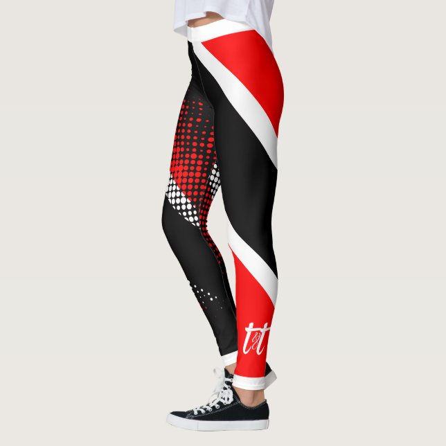 Trinidad & Tobago Flags and Monogram Leggings (Left)