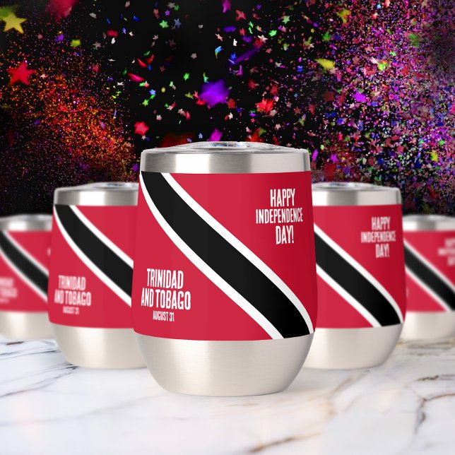 Trinidad & Tobago Independence Day National Flag (Trinidad and Tobago Independence Day August 31 Thermal Wine Tumbler Cover Photo)