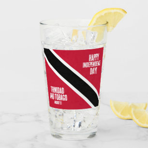 Trinidad & Tobago Independence Day National Flag Glass