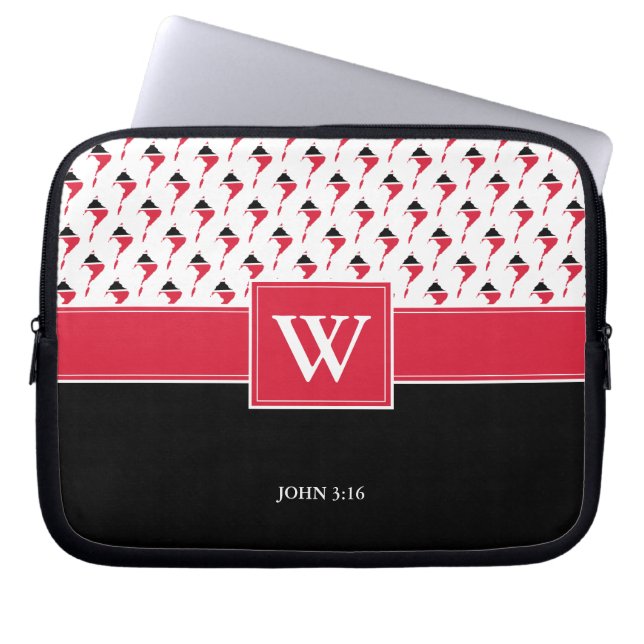 TRINIDAD TOBAGO Monogram Christian Laptop Sleeve (Front)