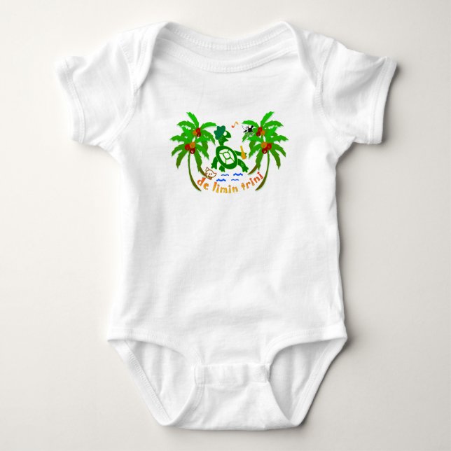 Trinidad,Tobago, t-shirt,limin,caribbean, trini, Baby Bodysuit (Front)