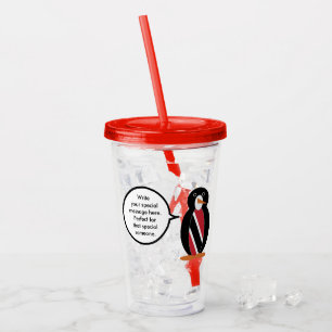 Trinidad Tobago Talking Ms. Penguin Personalised Acrylic Tumbler