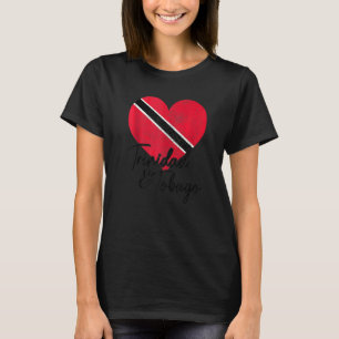 Trinidad & Tobago Tobagonian Flag Heart T-Shirt