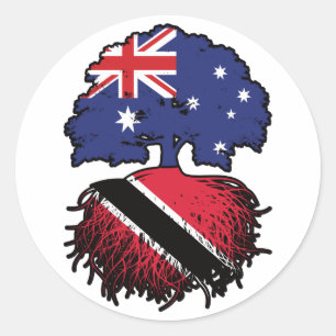 Trinidad Tobago Trinidadian Australian Australia Classic Round Sticker