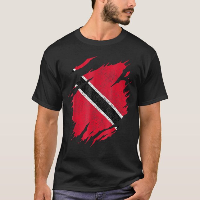 Trinidad & Tobago Trinidadian Flag Pride Caribbean T-Shirt (Front)