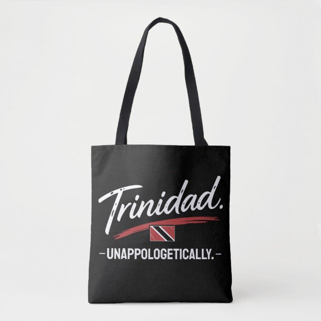 Trinidad Unapologetically Pride WHITE TEXT Tote Bag (Front)