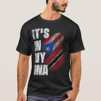 Trinidadian And Boricua Mix DNA Flag Heritage