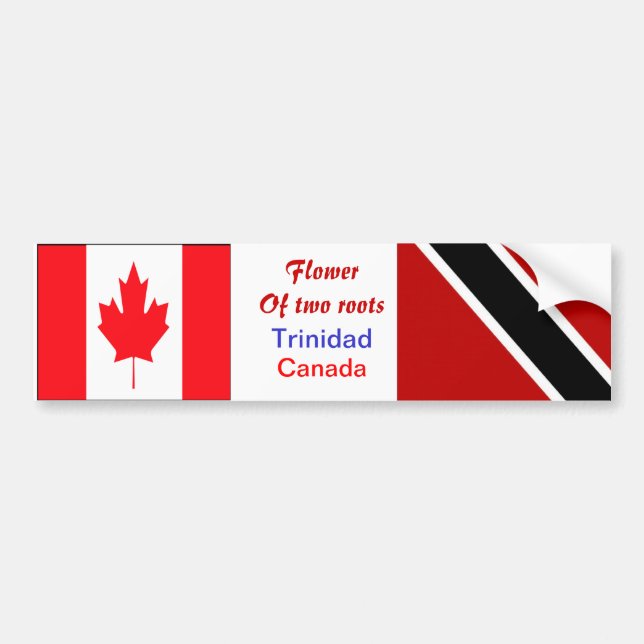 Trinidadian-canadian bumper stickers (Front)