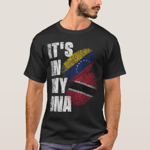Trinidadian Venezuelan Mix DNA Flag Heritage Flag T-Shirt