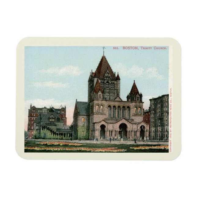 Trinity Church, Boston 1906 Vintage  Magnet (Horizontal)