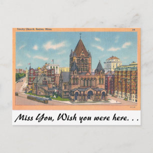 Trinity Church, Boston, Massachusetts Postcard