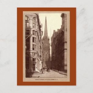 Trinity Church, Wall Street, New York City c1910 V Postcard