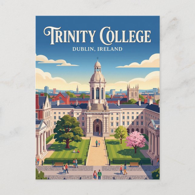 Trinity College Dublin Ireland Postcard (Front)