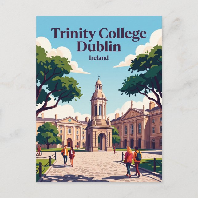 Trinity College Dublin Ireland Postcard (Front)