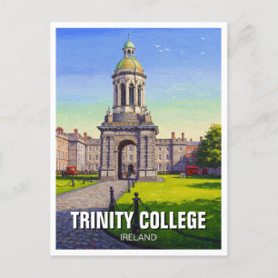 Trinity College Dublin Ireland Travel Postcard