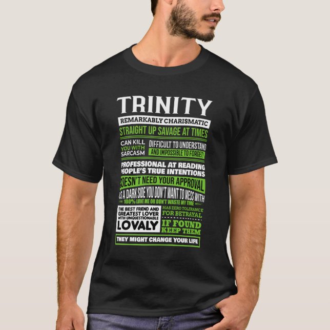 Trinity Girl Name Definition T-Shirt (Front)