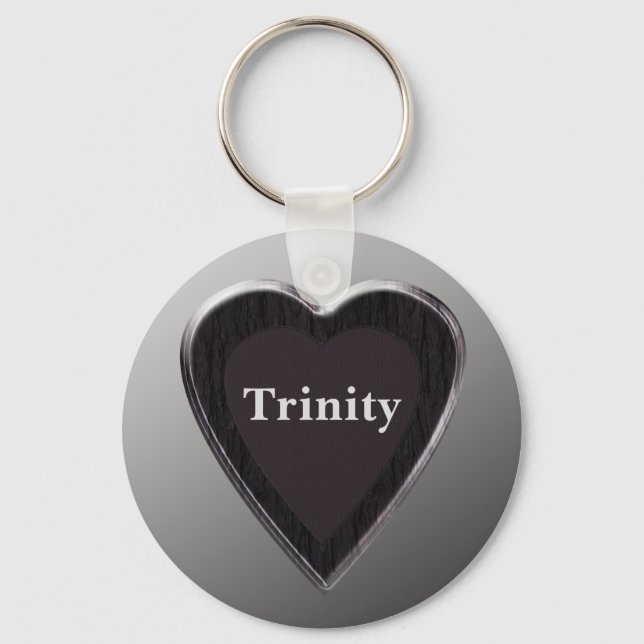 Trinity Heart Keychain by 369 My Name (Front)