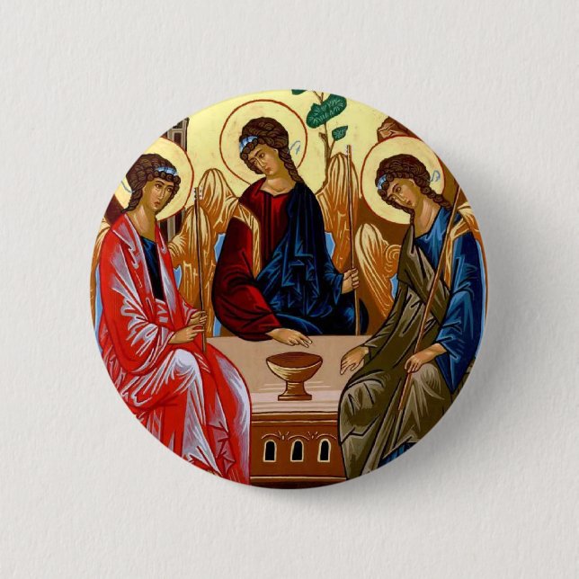 Trinity Icon 6 Cm Round Badge (Front)