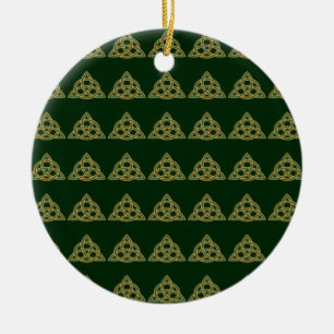 Trinity Knot Green Ornaments
