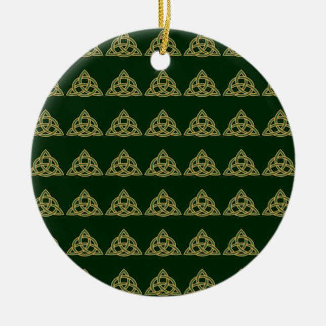Trinity Knot Green Ornaments (Front)