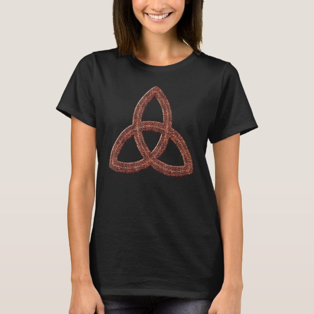 Trinity Knot Triquetra Coffee Beans T-Shirt (Front)
