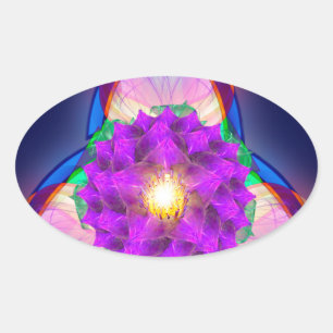 Trinity Lotus Oval Sticker
