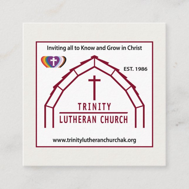 Trinity Lutheran Church Business Card  (Front)