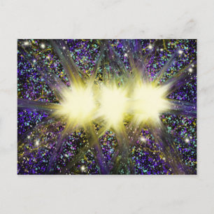 Trinity Modern Prophetic Christian Art Stars Space Postcard