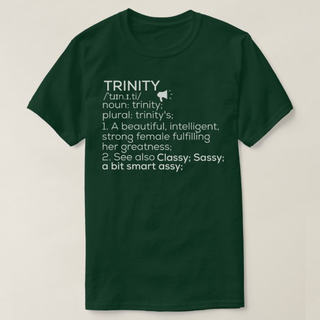 Trinity Name Trinity Definition Trinity Female Nam T-Shirt (Design Front)