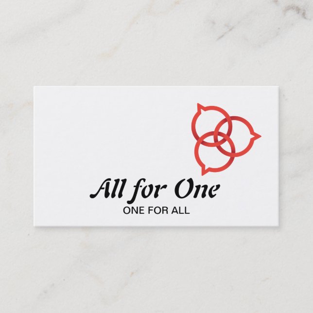 Trinity Speech Bubble Logo (red) Business Card (Front)