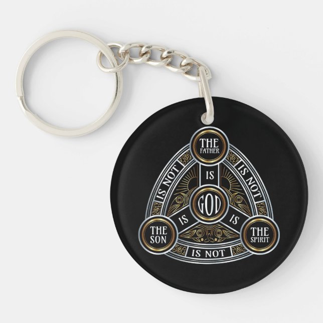 Trinity The Father, The Son And Holy Spirit Key Ring (Front)