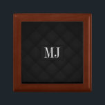 Trinket Box - Black 3D Initials<br><div class="desc">Simple Trinket Box for jewellery and other keepsakes. Customise with your own initials.</div>