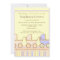 Trio Carriage Triplet Girls Boy Shower Invitation