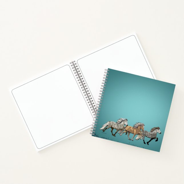 Trio in Tolt - Icelandic horses Notebook (Inside)
