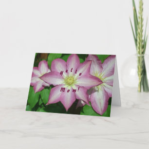 Trio of Clematis Mother's Day Card