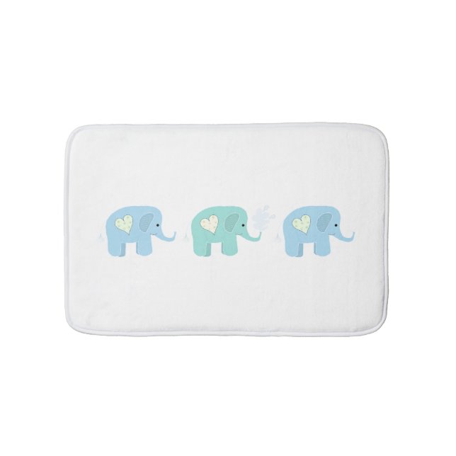 Trio of Elephants Bath Mat (Front)