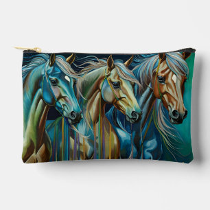 Trio of Horses -Horse Lovers Accessory Pouch