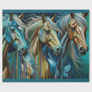 Trio of Horses Wrapping Paper