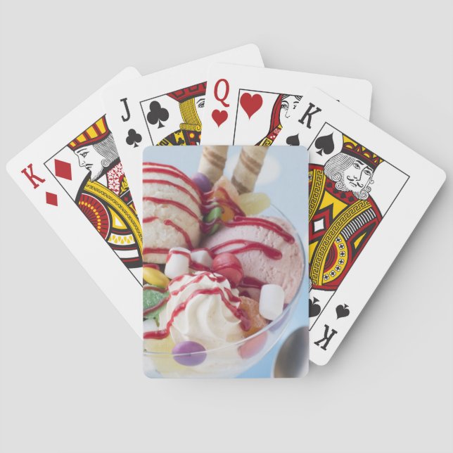 Trio of Ice Cream and Sweet Sundae Playing Cards (Back)
