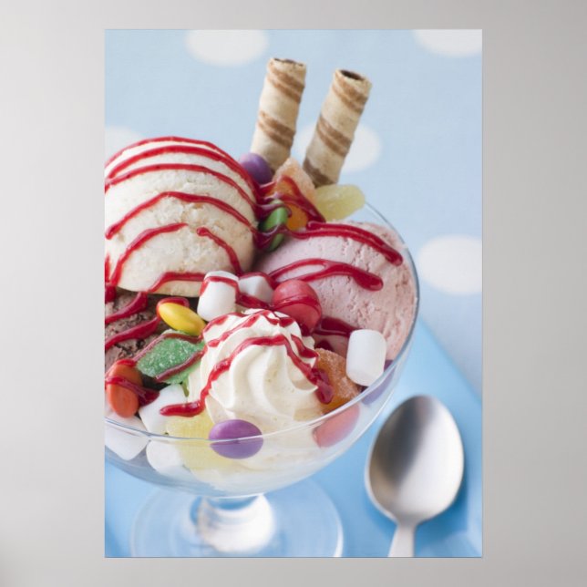 Trio of Ice Cream and Sweet Sundae Poster (Front)