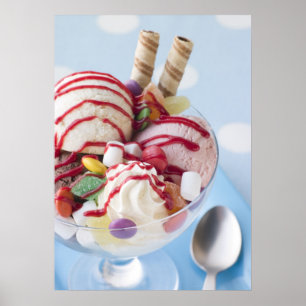 Trio of Ice Cream and Sweet Sundae Poster