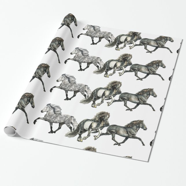 Trio of Icelandics Wrapping Paper (Unrolled)