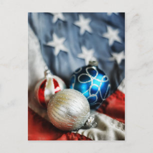 Trio of Patriotic Ornaments Postcard