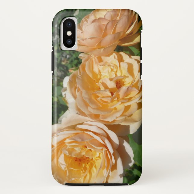 Trio of Peach Roses Floral Case-Mate iPhone Case (Back)