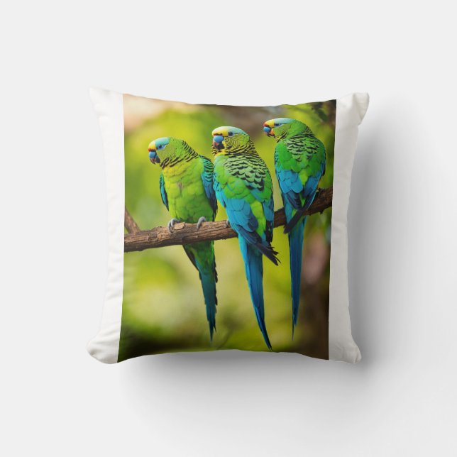 Trio of Peroot on a Branch Cushion (Front)